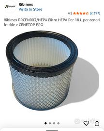 filtro PRCEN003/HEPA x ASPIRACENERE  RIBITECH
