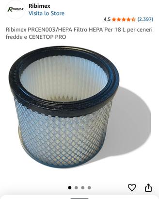 filtro PRCEN003/HEPA x ASPIRACENERE  RIBITECH