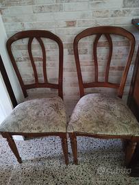 6 sedie  molto comode ed imbottita la seduta di l