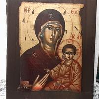 Quadro icona della Madonna con Bambino
