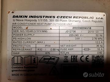 Scheda Daikin 2MXM40M4V1B; e 2MXS40BVMB