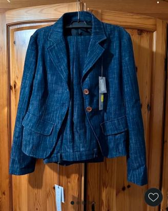 tailleur completo giacca e pantalone  tipo jeans