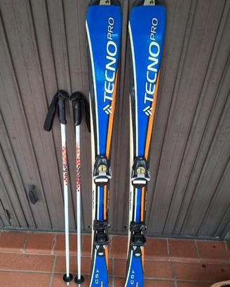 Sci bambino Tecno pro 130cm con bastoncini 100cm