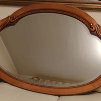 Trittico in radica di noce più specchio 