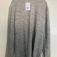 Maglione cotone beige e grigio mélange tg L