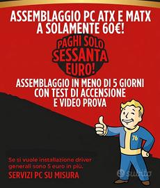 ASSEMBLAGGIO PC MATX ATX CON VOSTRE PARTI.