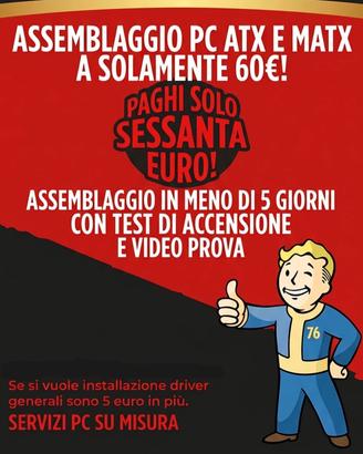 ASSEMBLAGGIO PC MATX ATX CON VOSTRE PARTI.