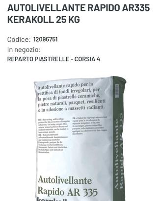 L'autolivellante rapido AR335 di Kerakoll
