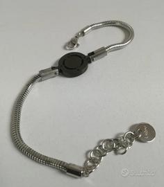 Bracciale uomo in acciaio con rosa dei venti 