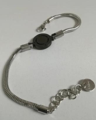 Bracciale uomo in acciaio con rosa dei venti 