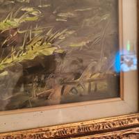 Dipinto olio su tela “Scena campestre sul mare” 