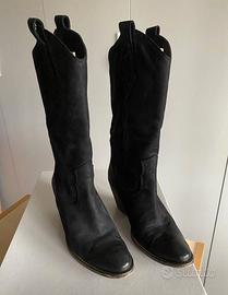 Stivali texani - camperos donna in nabuk tg 37