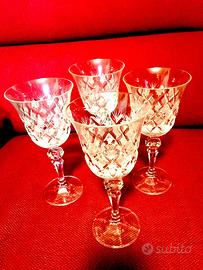Lotto 20 bicchieri vintage puro cristallo