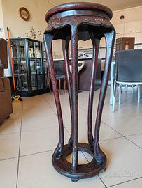 Porta vaso o consolle antico in legno indiano