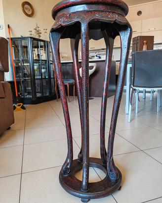 Porta vaso o consolle antico in legno indiano