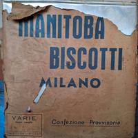 Scatola latta vintage MANITOBA BISCOTTI