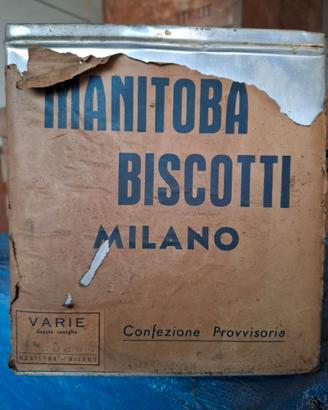 Scatola latta vintage MANITOBA BISCOTTI