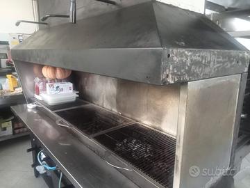 ? Braciere a Carbone Professionale con 3 Piastre