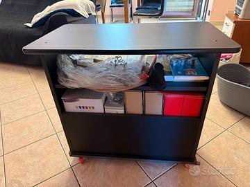 MOBILETTO PORTA TV NERO CON RUOTE