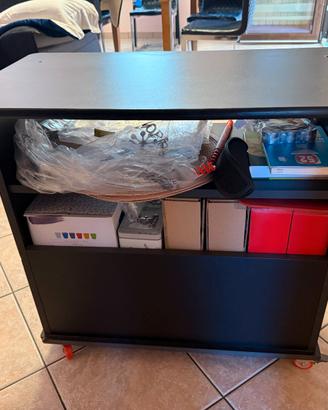 MOBILETTO PORTA TV NERO CON RUOTE