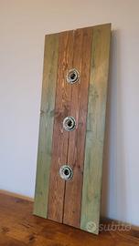 Lampadario in legno artigianale 