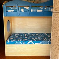 letto a castello fatto da Falegname con Gradoni