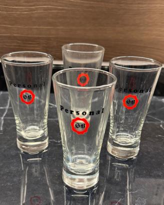 Set 4 Bicchieri Vintage Anni '70 Personal G.B.