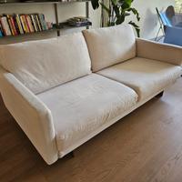 DIVANO IN TESSUTO BIANCO LATTE