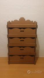 Cassettiera in cartone ondulato