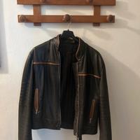 Giubbotto di pelle marrone scuro Yes London