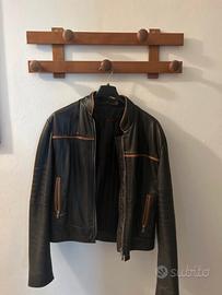 Giubbotto di pelle marrone scuro Yes London