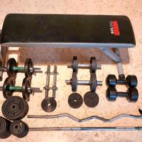 SET MANUBRI, BILANCIERI, PESI e PANCA