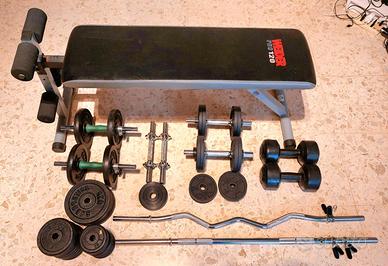 SET MANUBRI, BILANCIERI, PESI e PANCA