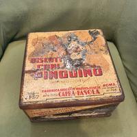 SCATOLA LATTA ANTICA BISCOTTI CONI PINGUINO ROMA