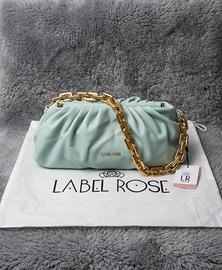 Borsa/pochette Label Rose turchese nuova donna