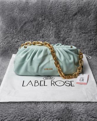 Borsa/pochette Label Rose turchese nuova donna