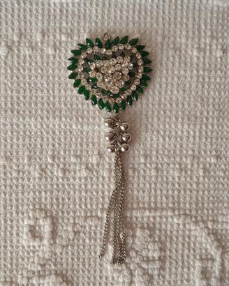 Ciondolo a cuore verde