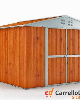 Casetta in lamiera da giardino 327x269 fin legno