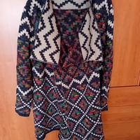 cardigan invernale donna multicolore  sette ottavi