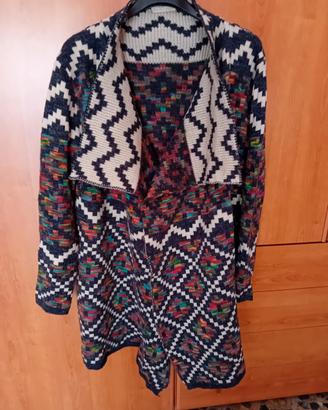 cardigan invernale donna multicolore  sette ottavi