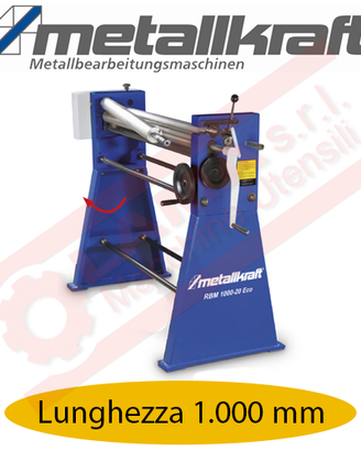 Calandra manuale 3 rulli asimmetrici rullo 60 mm