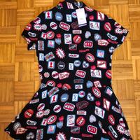 Camicia lunga/ vestitino Zara, nero con fantasia