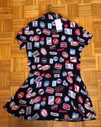 Camicia lunga/ vestitino Zara, nero con fantasia