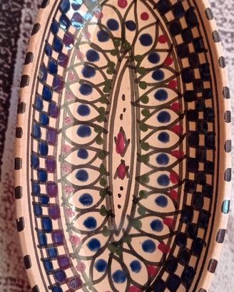 Piatto vintage in ceramica tunisina  24x11cm