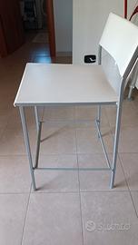 sgabello bianco 4 gambe