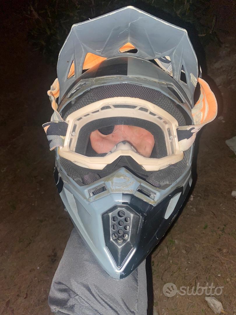 Set Casco Integrale Per Bambini Con Occhiali E Guanti - Per Motocross E MTB