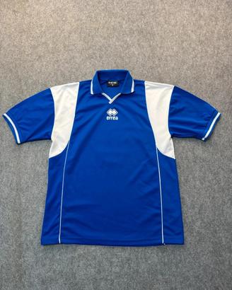 T-shirt Errea calcio blu e bianca L