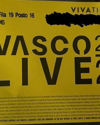 Biglietti per concerto di Vasco Rossi