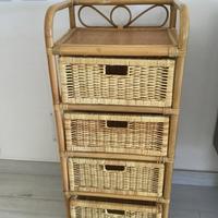 Cassettiera in vimini