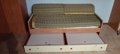 Letto singolo con cassetti